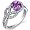Gracefully Exquisite 1.00 Carats Pink Sapphire Ring in Sterling Silver Rhodium Finish Size 5