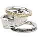 Stainless Steel Boston Bruins Team Logo Ring Set Stainless Steel Boston Bruins Team Logo Ring Set