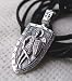 ST.MICHAEL ARCHANGEL CROSS SHIELD CHARM SILVER PENDANT NECKLACE
