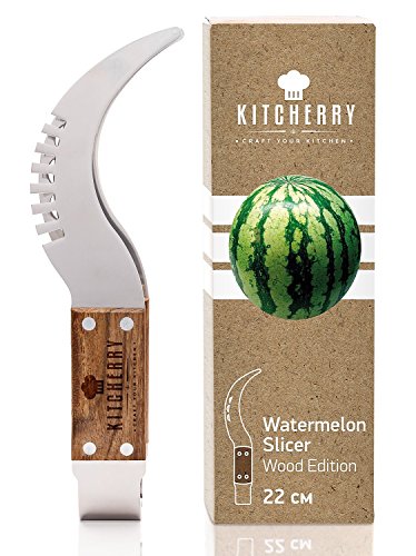 Kitcherry watermelon slicer with wooden handle, corer &…