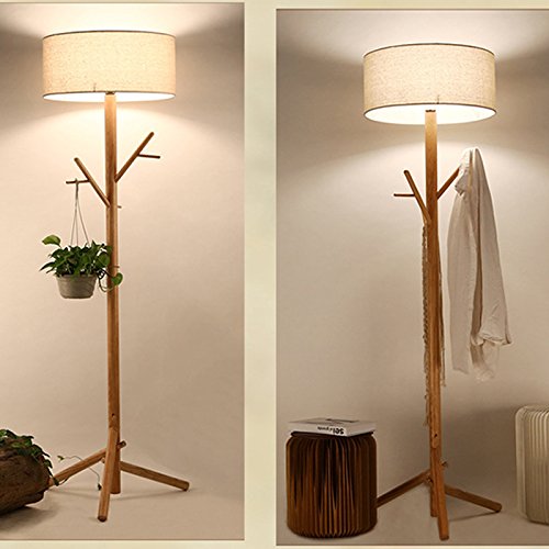 OAKLIGHTING Modern Tree Branch Wood Floor Lamps Lights Wooden Coat Rack
