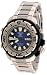 Seiko 5 Sports Men's 200M Stainless Steel Silver Self Winding Automatic Diver Watch with Blue Face Model SKZ245K1