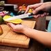 A Cut Above Cutlery Utility Knife. Forged Stainless Steel Construction, Slip Resistant Grip, 5 Inch Blade Holds Edge Well So You Sharpen Less Often. Peel, Core, Pare, Fruit and Vegetables, Prep Sushi