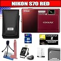 Nikon Coolpix S70 12.1MP Digital Camera with 3.5-inch OLED Touch Screen and 5...