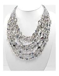 Glass Necklace In 92.5 Sterling Silver