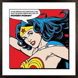 Wonder Woman - Framed Comic Poster / Art Print (Size: 16" x 16")