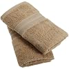 1888 Mills 100-Percent Organic Cotton Oversized Hand Towel Set of 2, Earth Brown