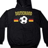 Deutschland Flags International Soccer Sweatshirt, Germany Soccer Mens Hoodie, X-Large, Black
