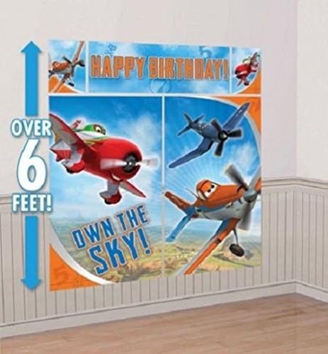 Defonia Planes Scene Setter Wall Decoration Birthday Party Dusty Skipper Backdrop