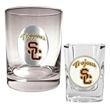 NCAA USC Trojans Rocks Glass & Shot Glass Set