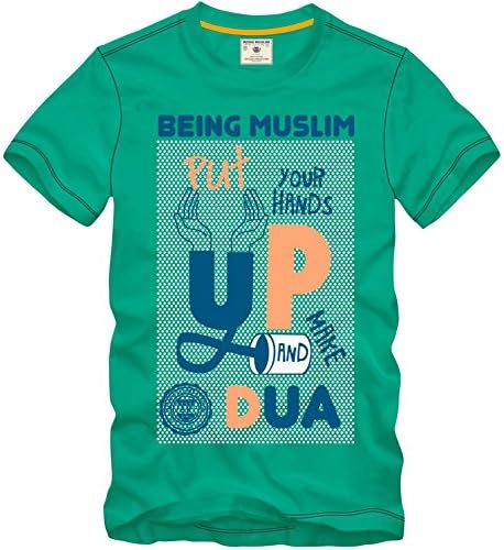 Men's 100% Cotton Classic Print Islam Muslim Arabic Crew Neck T-shirt Tee Shirts