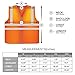 Neiko 53968A High Visibility SAFETY Vest with 2 Pockets, ANSI/ISEA Standard, Color Neon, Size XL, X-Large, Orange