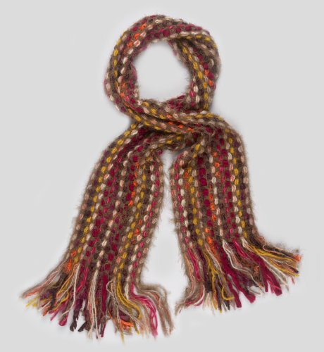 Multi Stripe Ribbon Lace Scarf