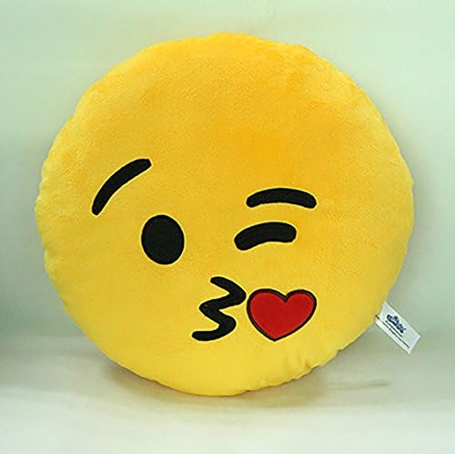 Andys Candy New Cute QQ Face Expression Round Plush Stuffed 13"x13" Cushion Pillow