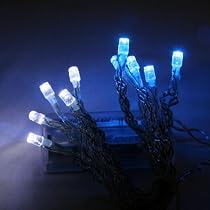 Blue and White Battery LED Fairy Lights 10 bulb - Static