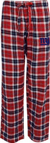 NFL Women's New York Giants Harmony Flannel Pants (Red/Grey, X-Large)
