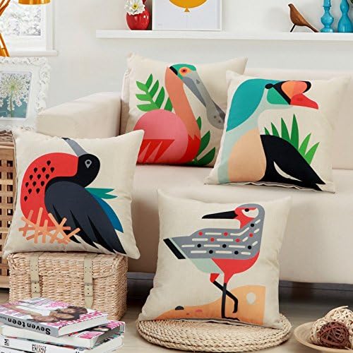 Dong Geometry duckling _45*45cm blue Soft Animal Cartoon PillowsCartoon TrevaL Car Pillow Decorative Cushion Pillowcase for SofaBedChair