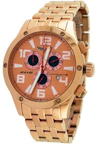 Corvette #CR-Z06/330RG9 Men's Rose Gold Tone Stainless Steel Swiss Chronograph Rose Gold Dial Watch