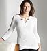 Portfolio 34 Sleeve Button Knitted Top