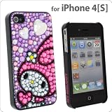 [SoftBank/au iPhone 4S専用]マイメロディiDressバックカバー(ジュエリータイプ/ブラック)