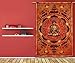 Handicrunch Orange Wall Tapestry Handmade Table Cloth Budha On Lotus Bed Cover 80