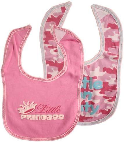 Camo 2 Pack Big Attitude Printed Baby Feeder Bib - Little Princess