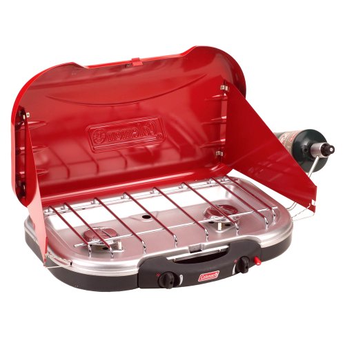 Coleman Electronic Ignition Propane Stove with Handle – Red
