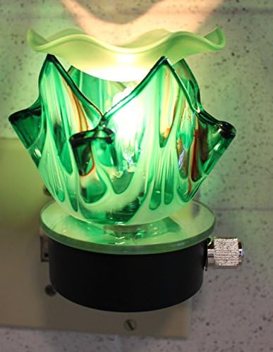 Electric Oil Warmer Tart Burner, Plug in Nigthlight with Dimmer (Green)