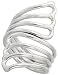 Sterling Silver Hand Made, Fan-shaped Wire Ring, 1 1/2 (39mm) wide