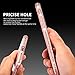 Nicexx NEW iPhone 7 Clear Case with Rhinestone Gold Plated Frame Soft TPU Case Transparent Bling Glitter Case for iPhone 7 (Rose Gold)