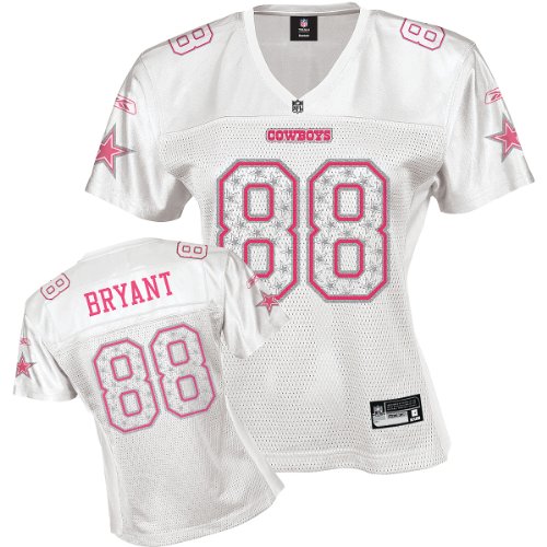 Reebok Dallas Cowboys Dez Bryant Women's Star Struck White Fashion Jersey Small