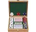100 13 gm Pro Clay Casino Chips w/Beautiful Solid Oak Case (fls)