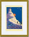 Gold Framed/Matted Print 17x23, Castle on a Mountain