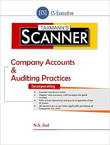 Scanner-Company Accounts & Auditing Practices (CS-Executive) (August 2016 Edition) Paperback – 2016
