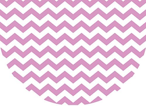 Premium Comfort Chevron Half-Round Mat, 22 by 31-Inch, Lilac