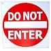 Do Not Enter Sign Tin Metal 12 X 12 Street Road Sign Traffic Signal