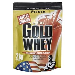 Weider Proteinpulver Gold Whey, Erdbeere, 2000 g