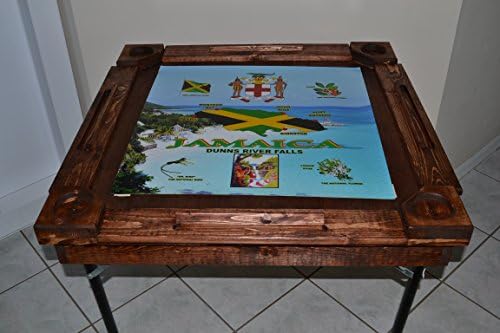 Wooden/wood dominoes/domino table-custom made-Jamaica-Red OAK stain