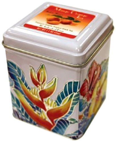 Island Plantations Hawaiian Garden Tea Tin, Mango Orange