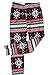 Women's Girls Snowflake Patterned Christmas Leggings Red One Size