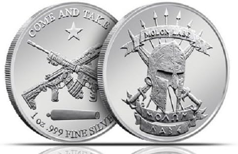 1 - Molon Labe "Come and Take It" Silver Round - - -