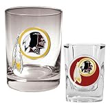 NFL Washington Redskins Rocks Glass & Shot Glass Set - Primary Logo
