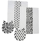 Tadpoles Damask 4-pc. Layette Gift Set - Black/ White