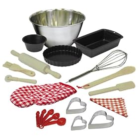 Mini Toy Baking Pots and Pans: Complete 16-piece Childrens Cooking Set by Toy Cooking