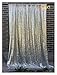 LQIAO 4FTx10FT Silver Sequin backdrops,Glitter Sequin Curtain,Wedding Photo Booth Backdrop,Photography Background,Christmas Decoration