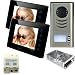 2-Wire 7 Video Intercom antivandal door phone for twin / duplex