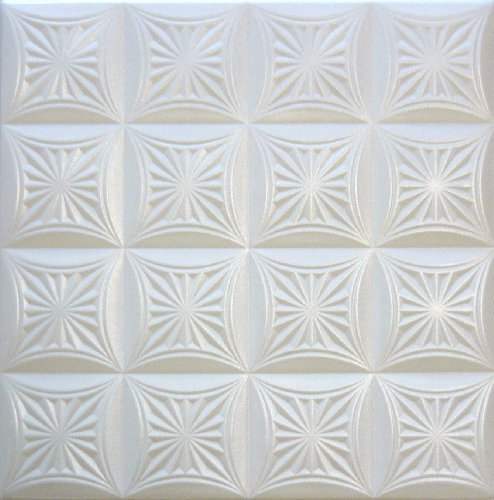 R40W 20 x 20 Tin Looking Styrofoam Glue Up White Ceiling Tile Best Buy Ceiling Tiles
