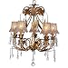 Ballroom 5 Light Chandelier with Flower Tulle Taupe Shade