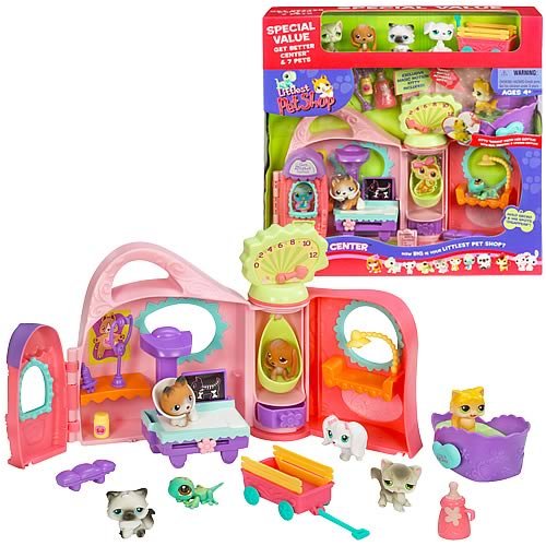 Childrens Toyshop  Toys : Littlest Pet Shop Get Better Center Bonus Pack