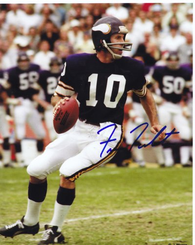 Fran Tarkenton signed autographed 8 x 10 photo Minnesota Vikings